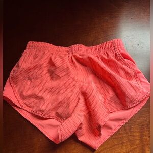 Nike Girls dry fit shorts neon coral pink youth xs